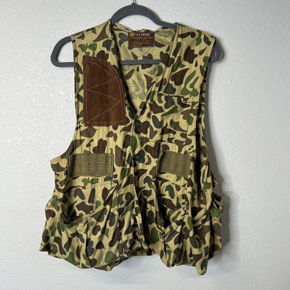 Caliber Upland Bird Vest Large Camo Sportsmans Apparel Vintage